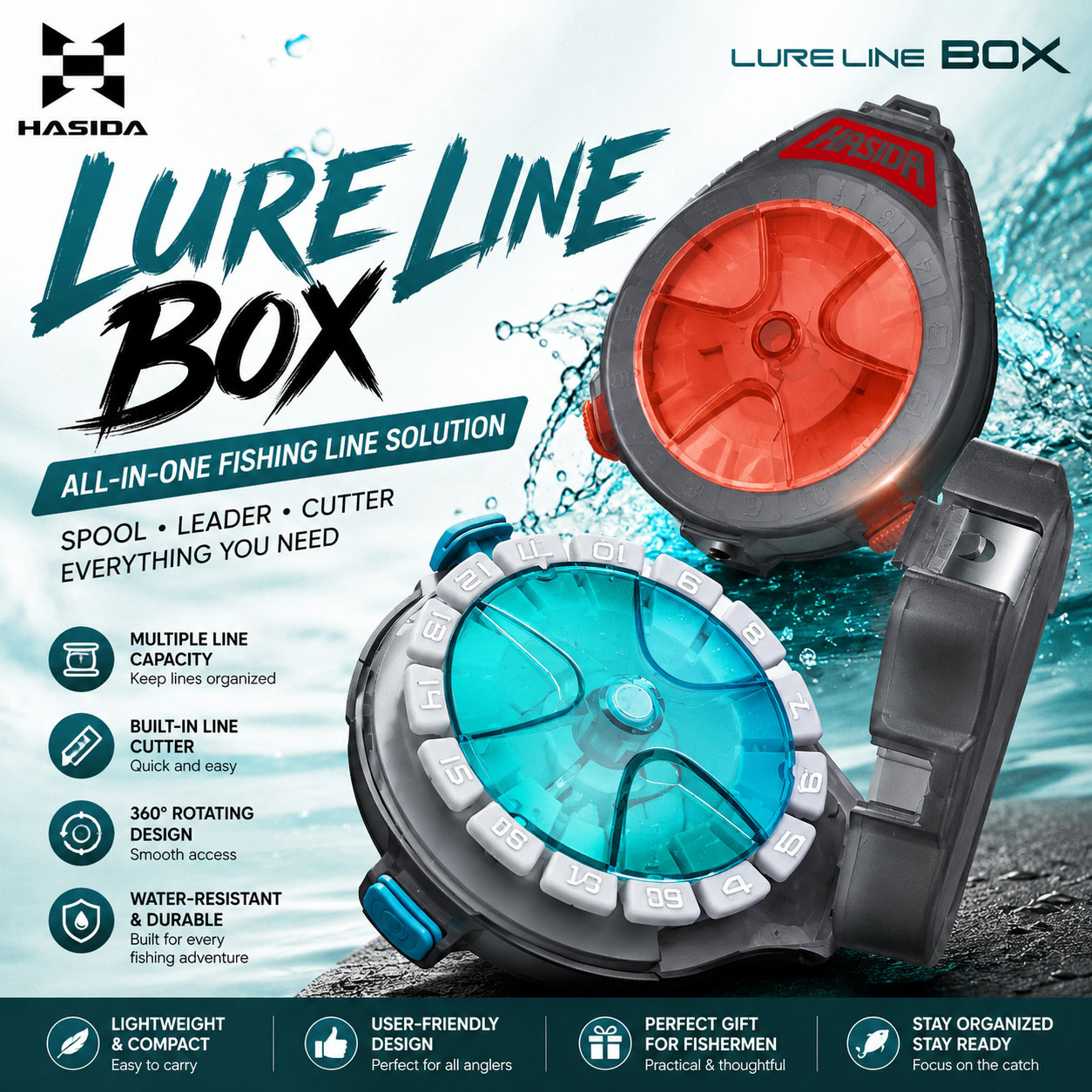 HASIDA Fishing Line Box with C - đánh giá và giá Fishing Line Dispenser